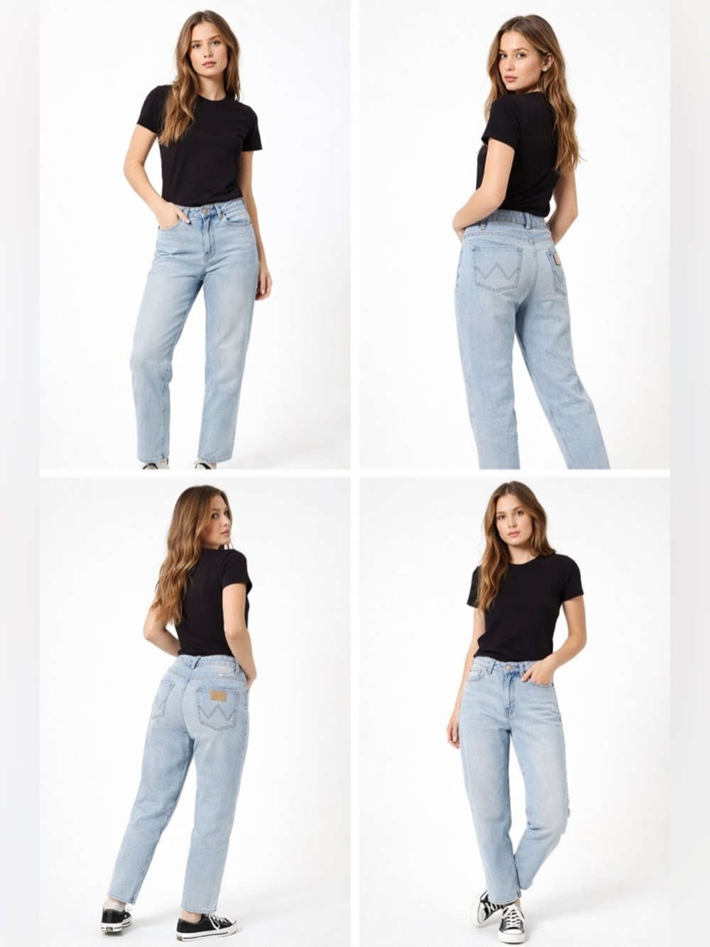 Billabong x Wrangler Light Wash Straight Leg Jeans Women’s Size 25 Distressed